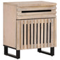 Mesa de cabeceira 50x34x60cm madeira de mangueira maciça branco