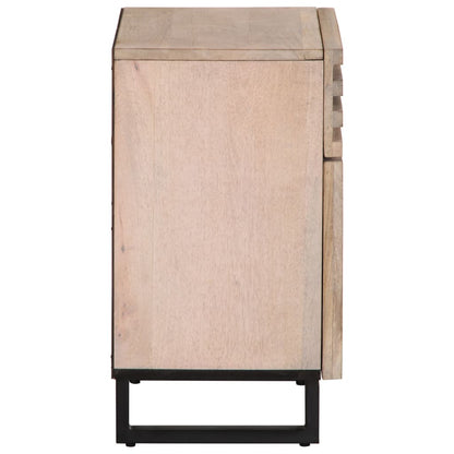 Mesa de cabeceira 50x34x60cm madeira de mangueira maciça branco