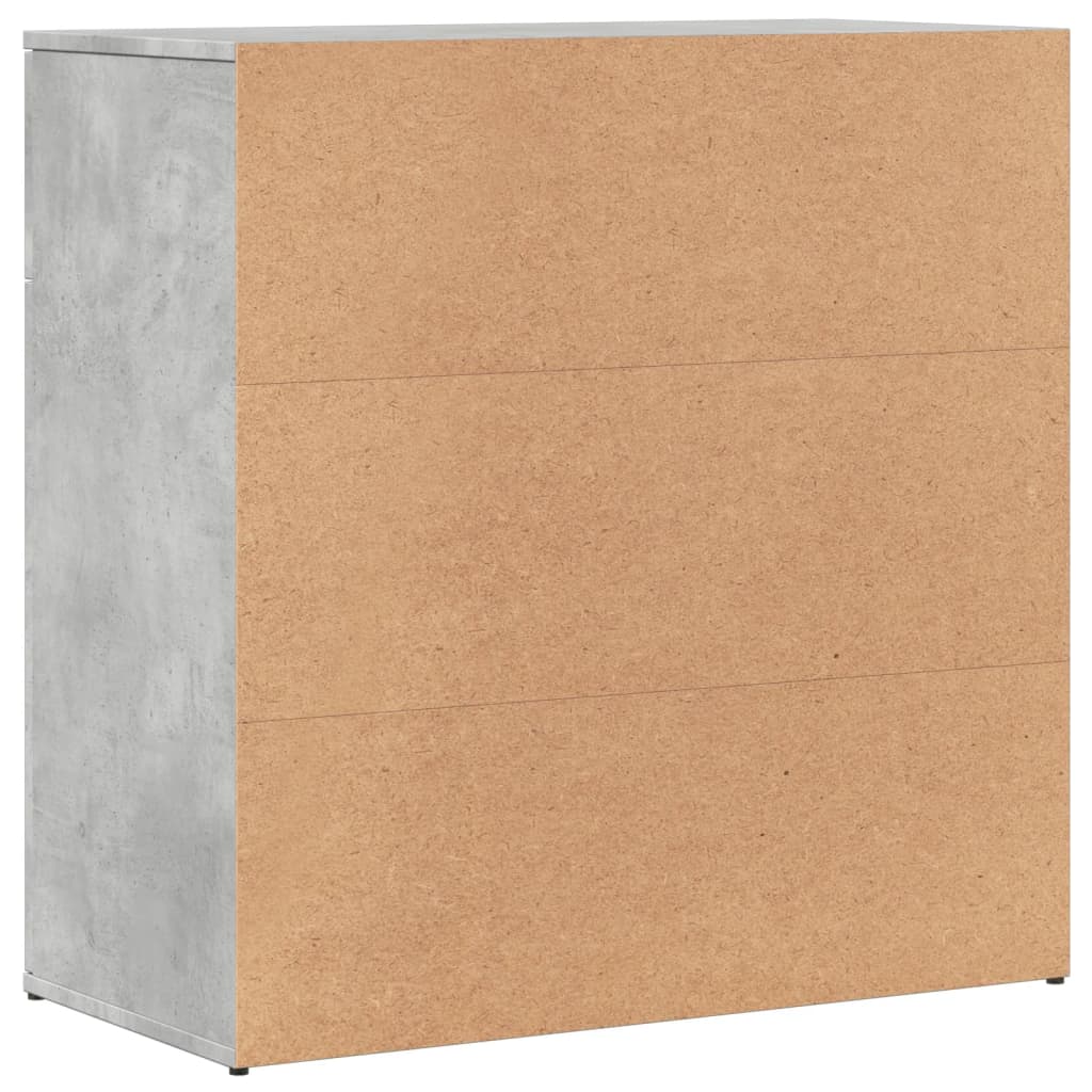 Aparador 79x38x80 cm derivados de madeira cinzento cimento