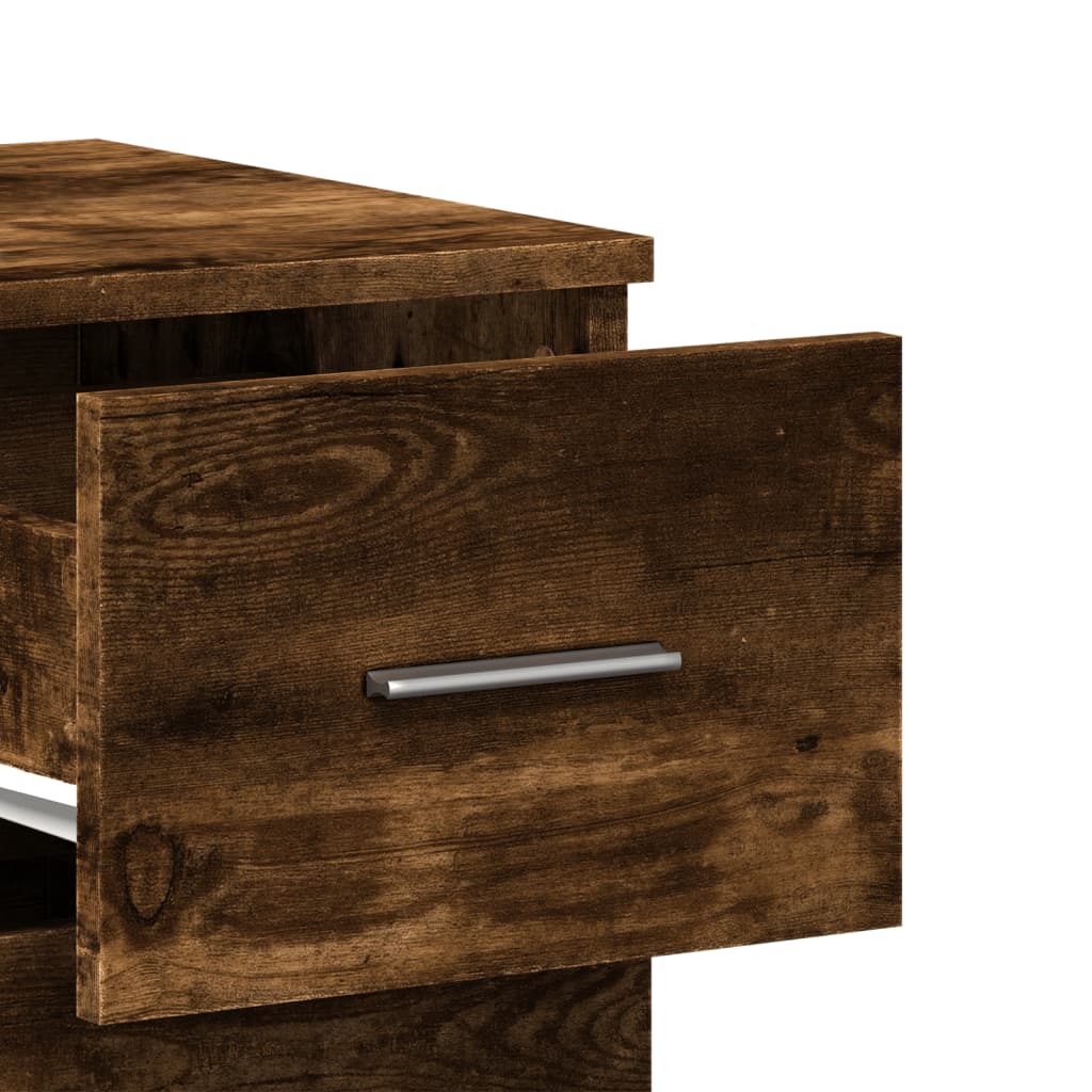 Aparador 59x39x80 cm derivados de madeira cor carvalho fumado