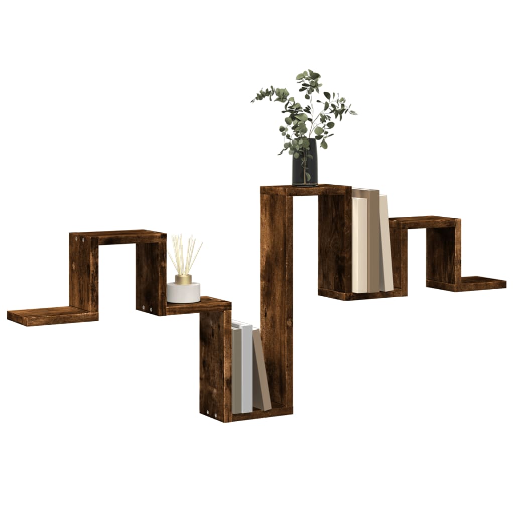 Estante parede 104,5x10x43 cm derivados madeira carvalho fumado