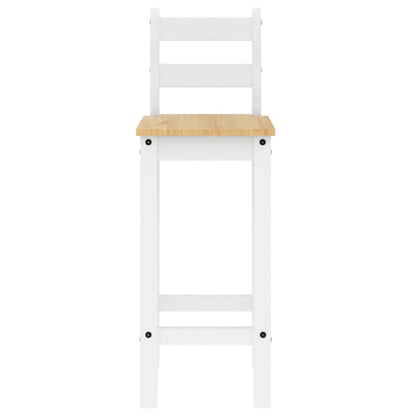 Cadeiras de bar 2 pcs madeira de pinho maciça branco