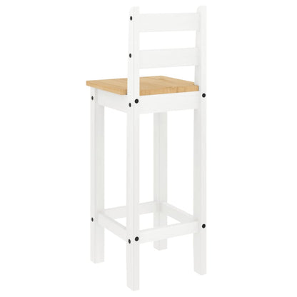 Cadeiras de bar 2 pcs madeira de pinho maciça branco