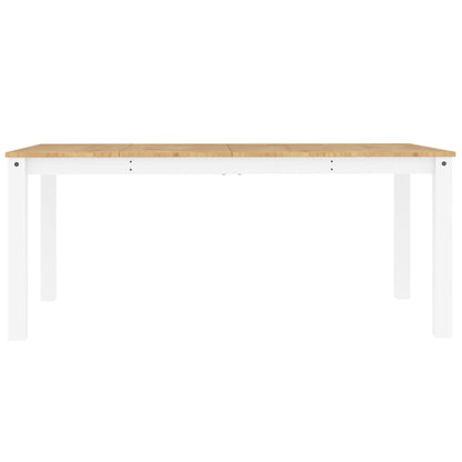 Mesa de jantar Panama 180x90x75 cm madeira pinho maciça branco