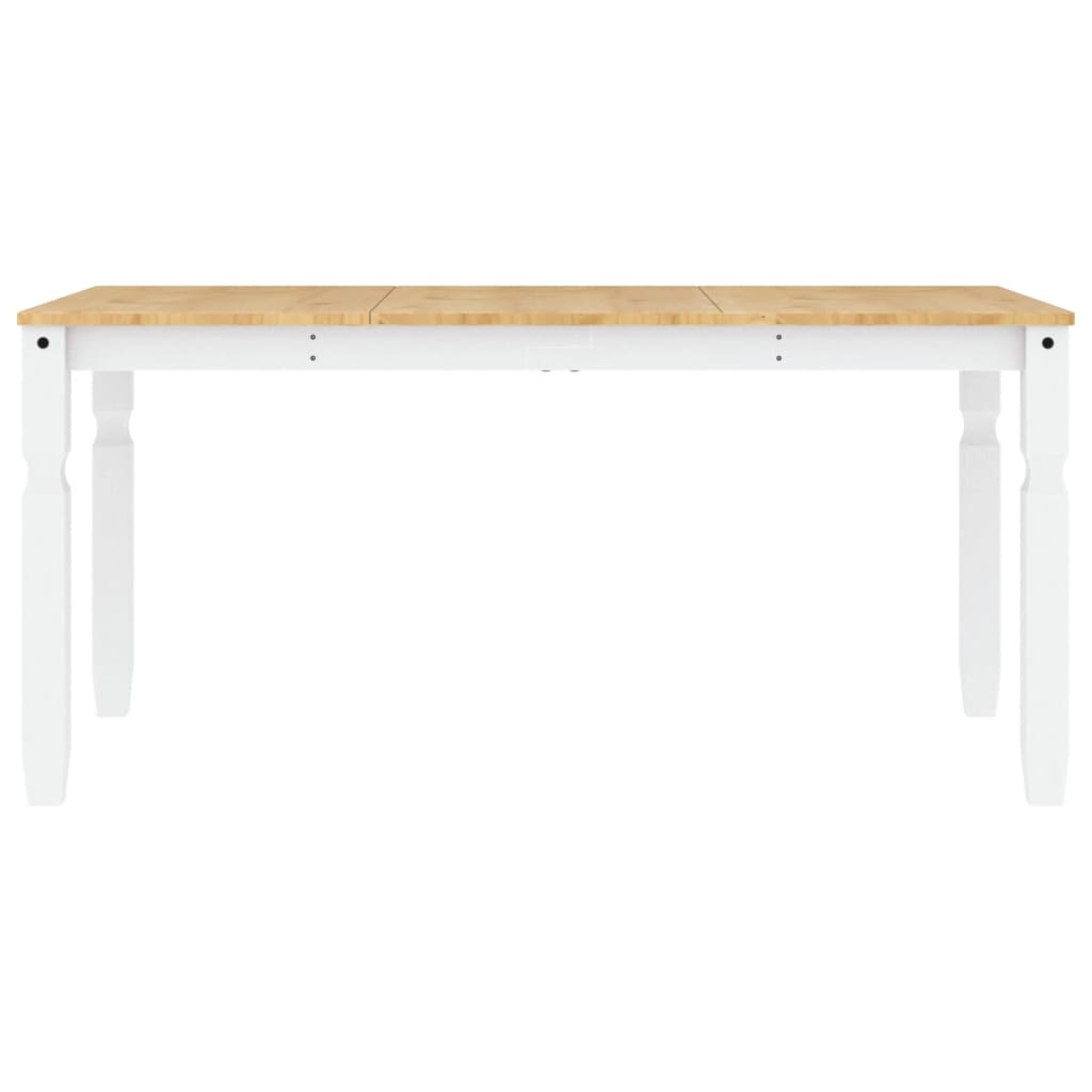 Mesa de jantar Corona 160x80x75 cm madeira pinho maciça branco