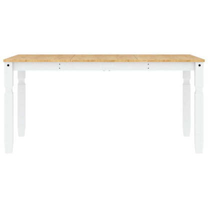 Mesa de jantar Corona 160x80x75 cm madeira pinho maciça branco