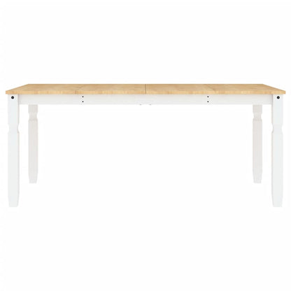 Mesa de jantar Corona 180x90x75 cm madeira pinho maciça branco