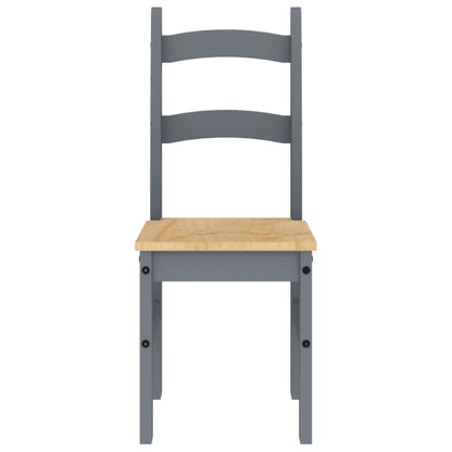 Cadeiras de jantar 2 pcs 40x46x99 cm pinho maciço cinzento