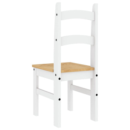 Cadeiras de jantar 2 pcs 40x46x99 cm pinho maciço branco