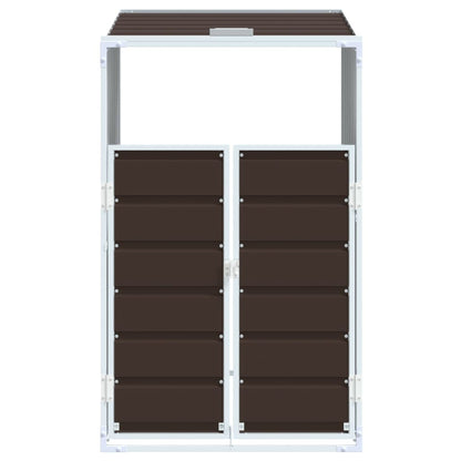 Abrigo para caixote do lixo 72x81x115 cm aço preto