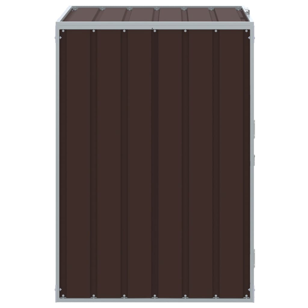 Abrigo para caixote do lixo 72x81x115 cm aço preto