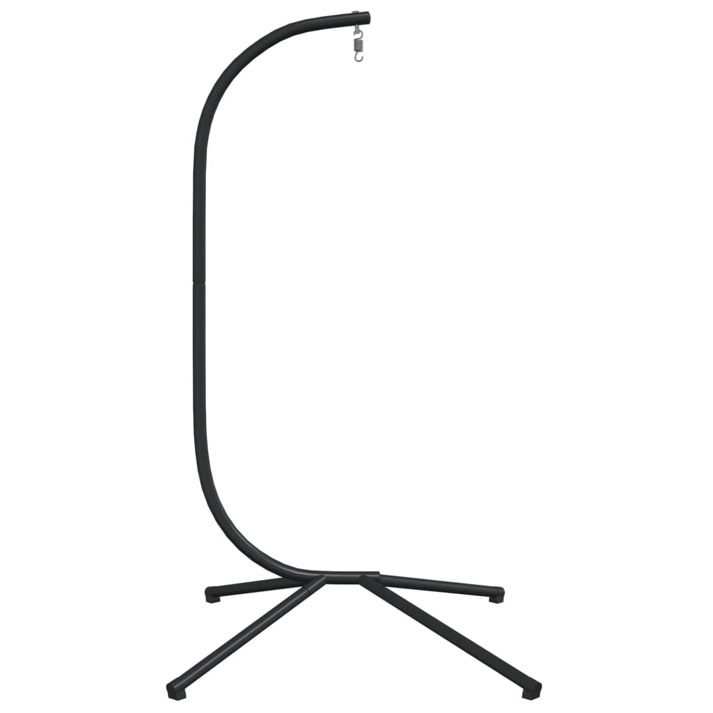 Suporte para cadeira em forma de ovo suspensa sem cesto aço preto