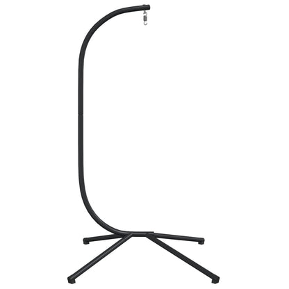 Suporte para cadeira em forma de ovo suspensa sem cesto aço preto