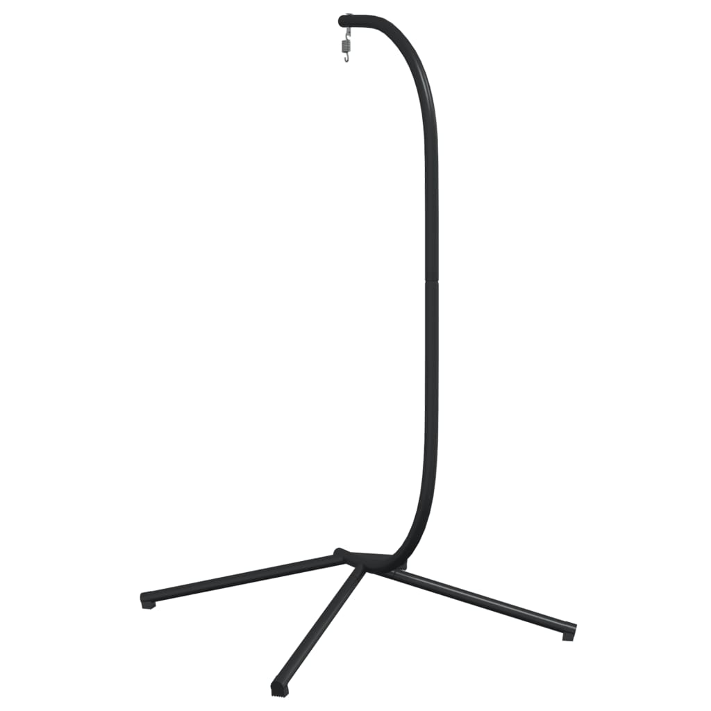 Suporte para cadeira em forma de ovo suspensa sem cesto aço preto