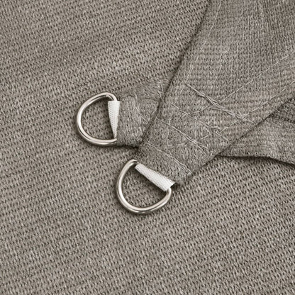 Para-sol estilo vela quadrado 160 g/m² 5x5 m PEAD cinza-claro