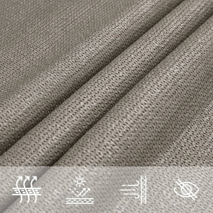 Para-sol estilo vela retangular 160 g/m² 2x3 m PEAD cinza-claro