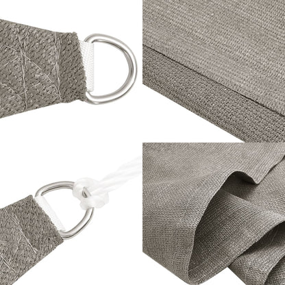 Para-sol estilo vela triangular 160g/m² 5x5x5m PEAD cinza-claro