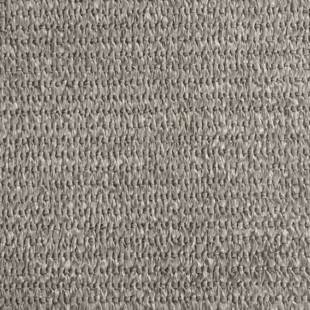 Para-sol estilo vela triangular 160g/m² 5x5x5m PEAD cinza-claro