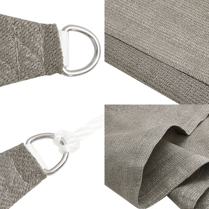 Para-sol estilo vela triangular 160g/m² 5x6x6m PEAD cinza-claro