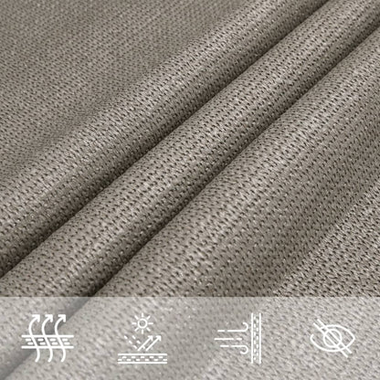 Para-sol estilo vela triangular 160g/m² 5x6x6m PEAD cinza-claro