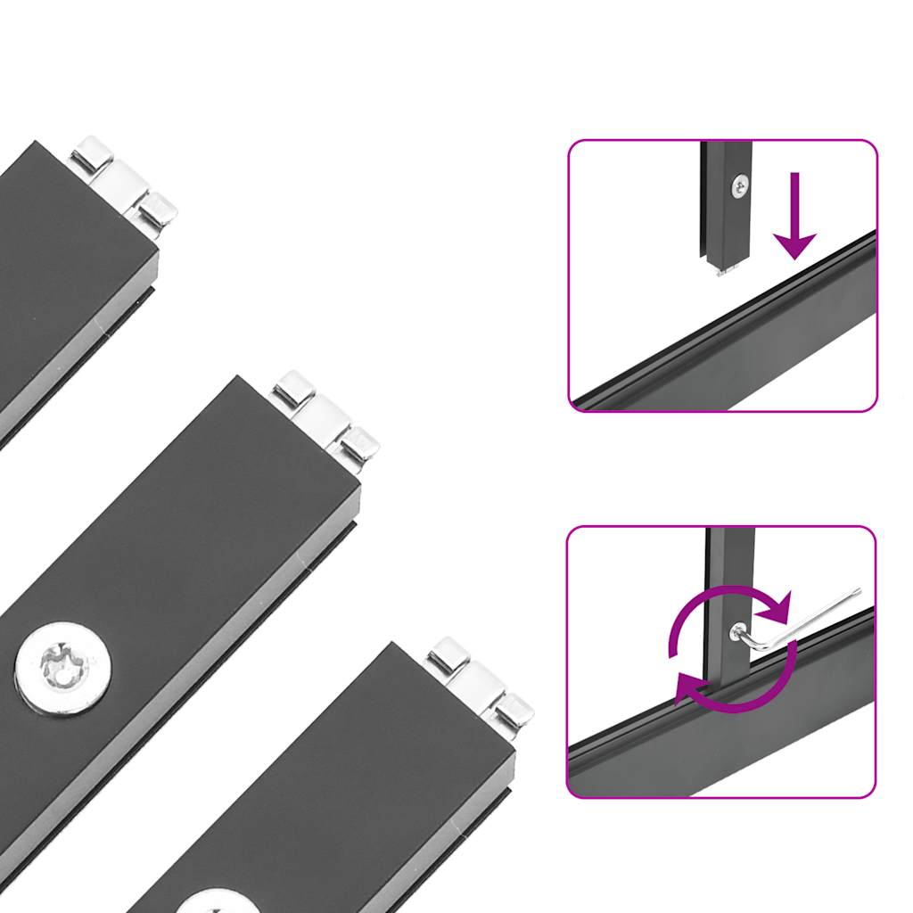 Estufa com estrutura de base 169x58x195 cm alumínio antracite