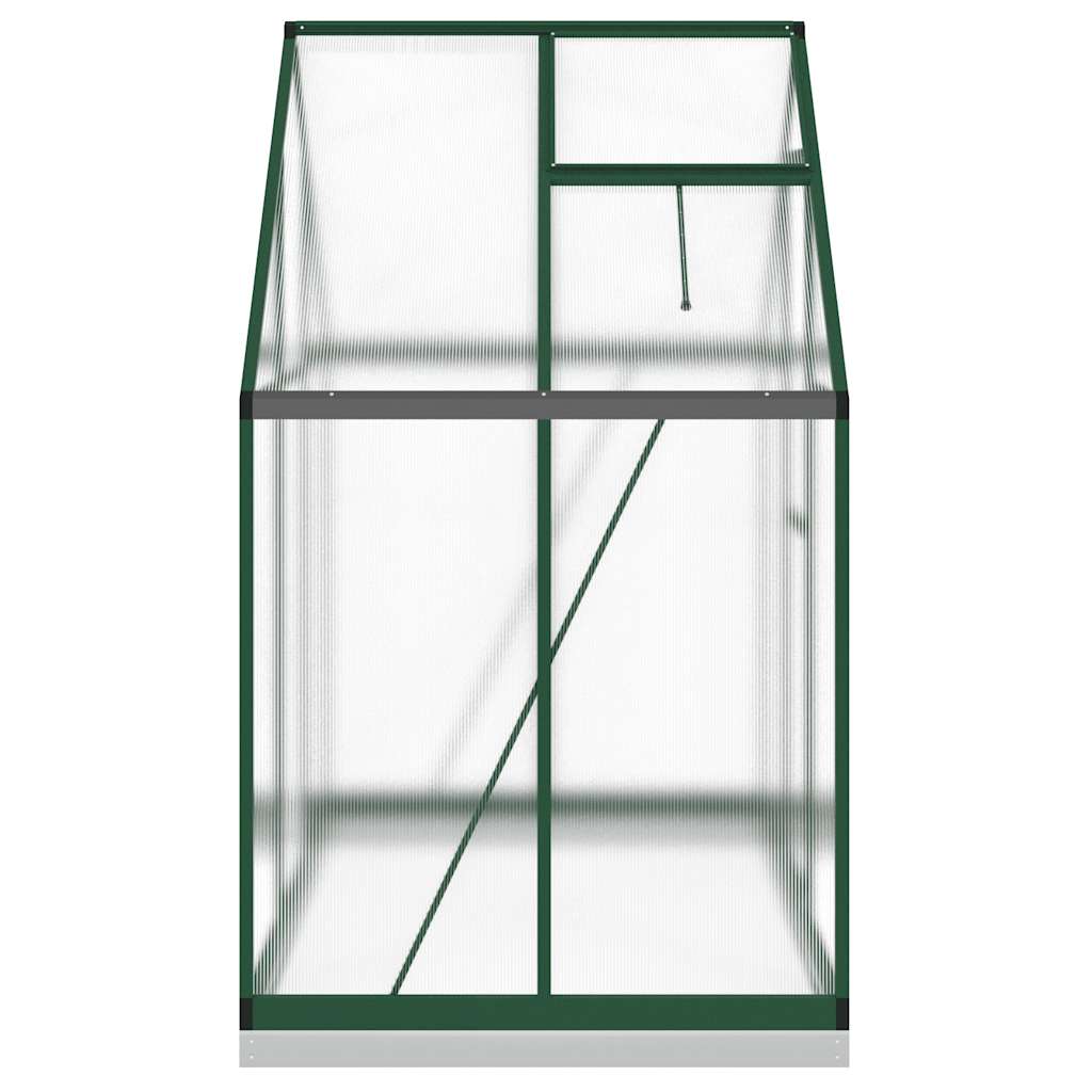 Estufa com estrutura de base 169x114x202 cm alumínio verde
