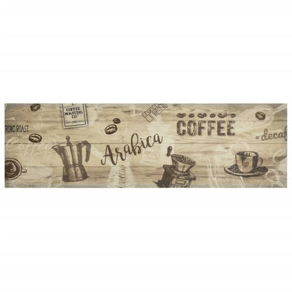 Tapete de cozinha lavável 45x150 cm veludo padrão café castanho
