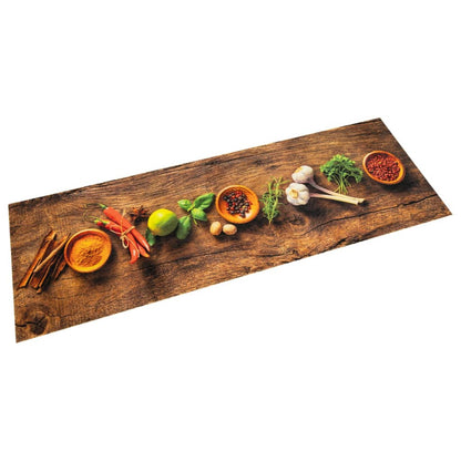 Tapete de cozinha lavável 60x300 cm veludo padrão especiarias