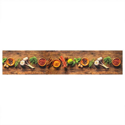 Tapete de cozinha lavável 60x300 cm veludo padrão especiarias