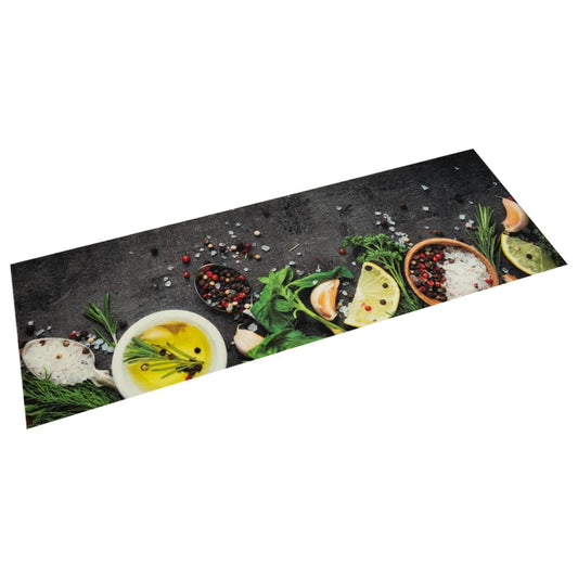 Tapete de cozinha lavável 60x180 cm veludo padrão especiarias