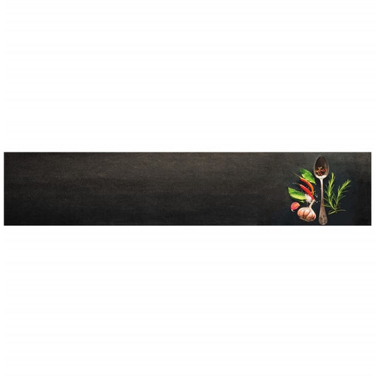 Tapete de cozinha lavável 60x300 cm veludo padrão especiarias