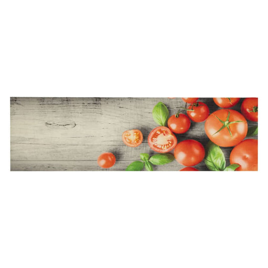 Tapete de cozinha lavável 45x150 cm veludo padrão tomates