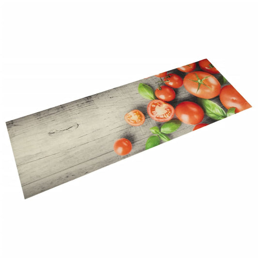 Tapete de cozinha lavável 60x180 cm veludo padrão tomates