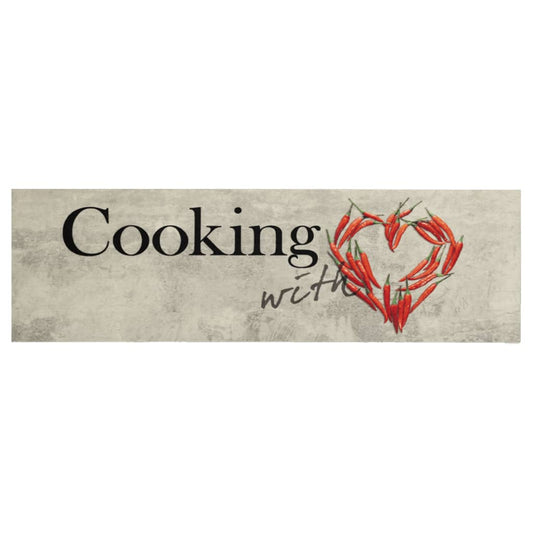 Tapete de cozinha lavável 60x180 cm veludo padrão peper cooking
