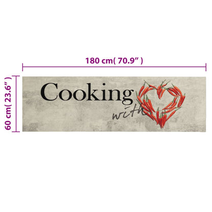 Tapete de cozinha lavável 60x180 cm veludo padrão peper cooking