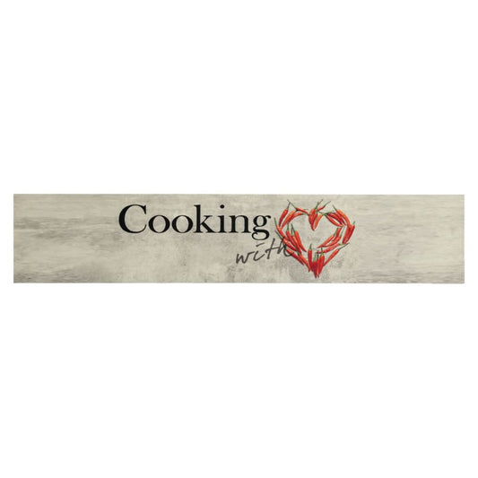 Tapete de cozinha lavável 60x300 cm veludo padrão peper cooking