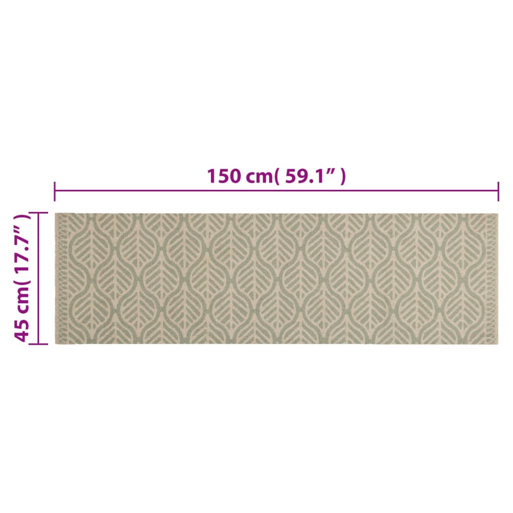 Tapete de cozinha lavável 45x150 cm veludo padrão folhas