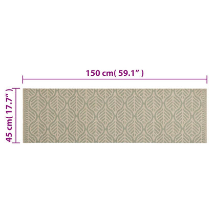 Tapete de cozinha lavável 45x150 cm veludo padrão folhas