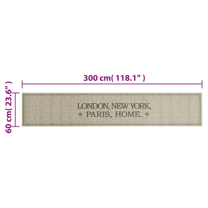 Tapete de cozinha lavável 60x300 cm veludo padrão capital home