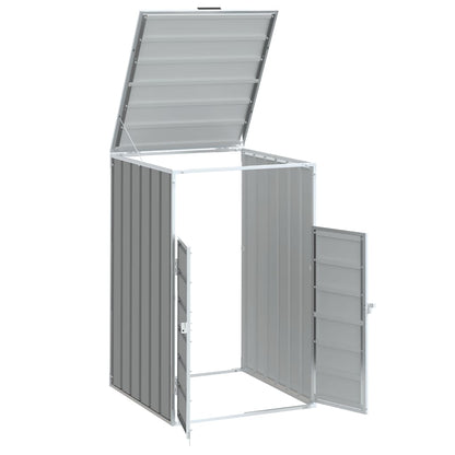 Abrigo para caixote do lixo 72x81x115 cm aço cinzento