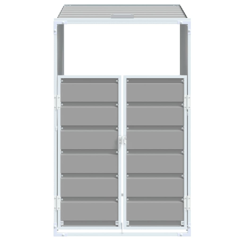 Abrigo para caixote do lixo 72x81x115 cm aço cinzento