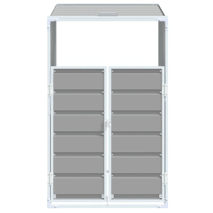 Abrigo para caixote do lixo 72x81x115 cm aço cinzento