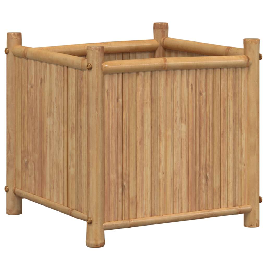 Vaso/floreira de jardim 40x40x40 cm bambu