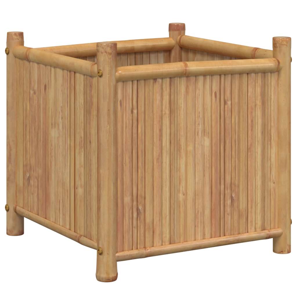 Vaso/floreira de jardim 50x50x50 cm bambu