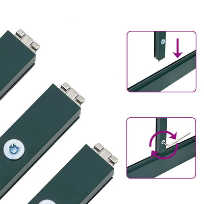 Estufa com estrutura base 445x169x195 cm alumínio verde