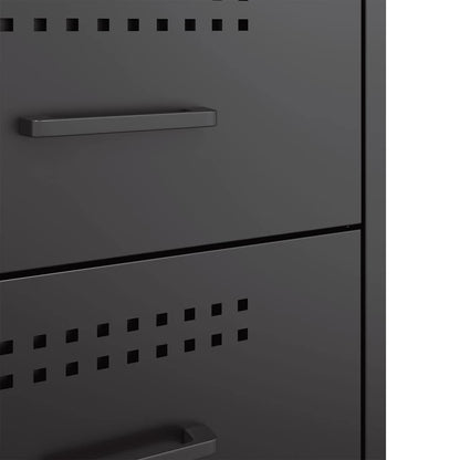 Mesa de cabeceira 36x39x50,5 cm aço preto