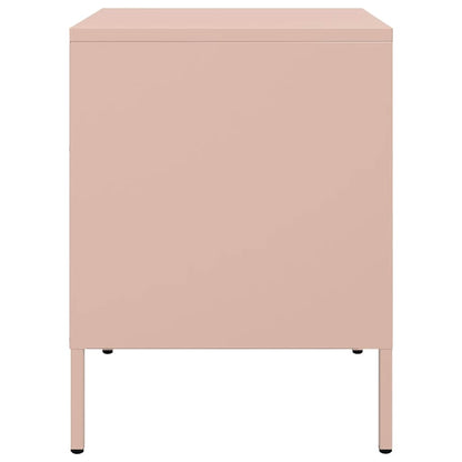 Mesa de cabeceira 36x39x50,5 cm aço rosa
