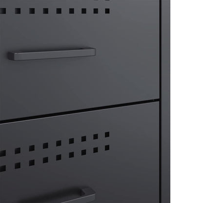 Mesas de cabeceira 2 pcs 36x39x50,5 cm aço antracite