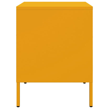 Mesa de cabeceira 36x39x50,5 cm aço amarelo mostarda