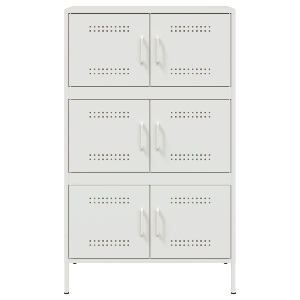 Aparador alto 68x39x113 cm aço branco